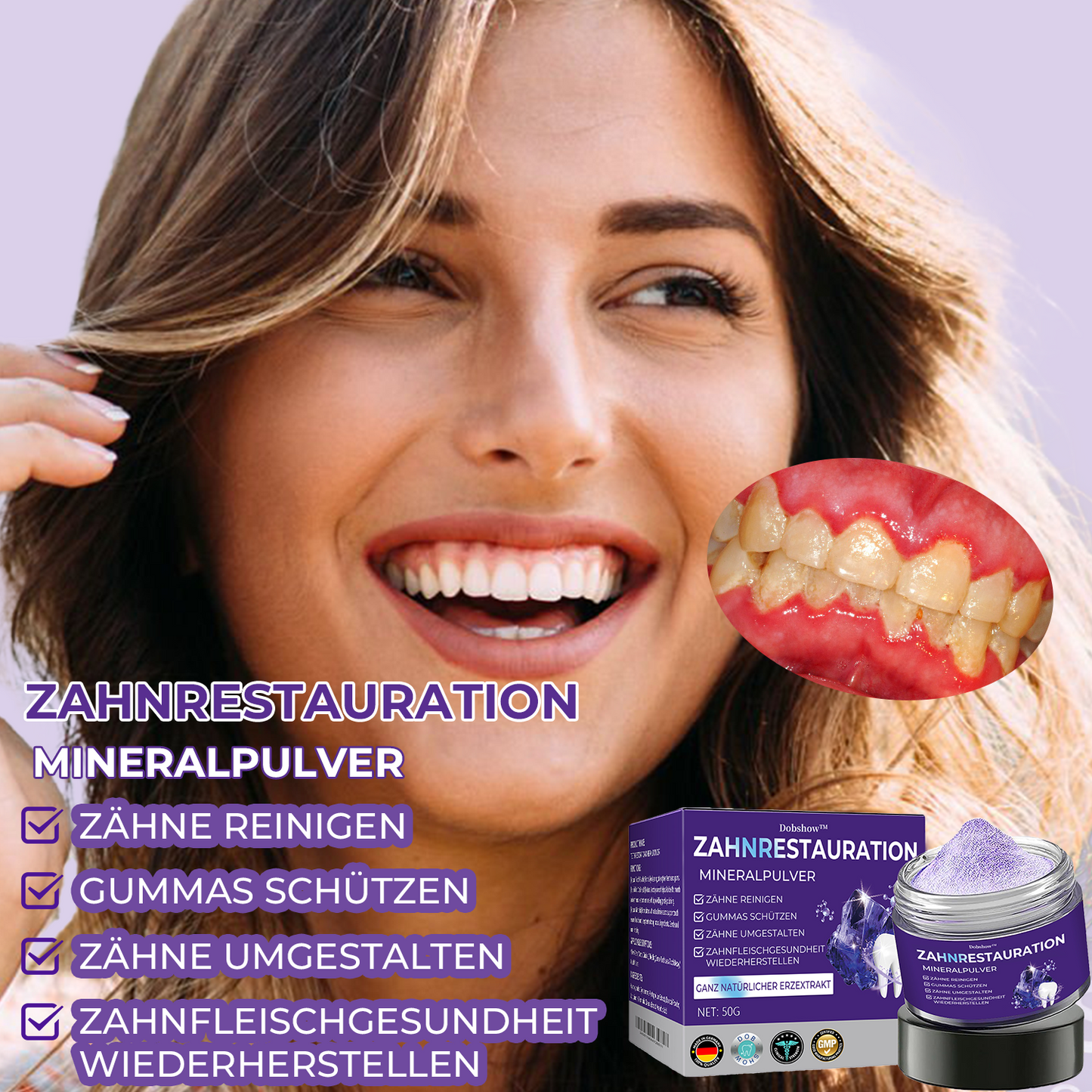 🦷Dobshow™ Zahnreparatur-Mineralpulver >> 🔥1+1 Gratis🔥