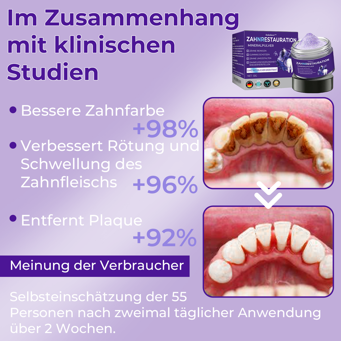 🦷Dobshow™ Zahnreparatur-Mineralpulver >> 🔥1+1 Gratis🔥